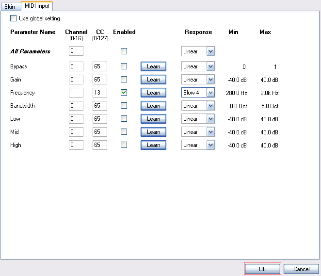 Step 10 - Click on 'OK' to save changes, the MIDI setup is now complete